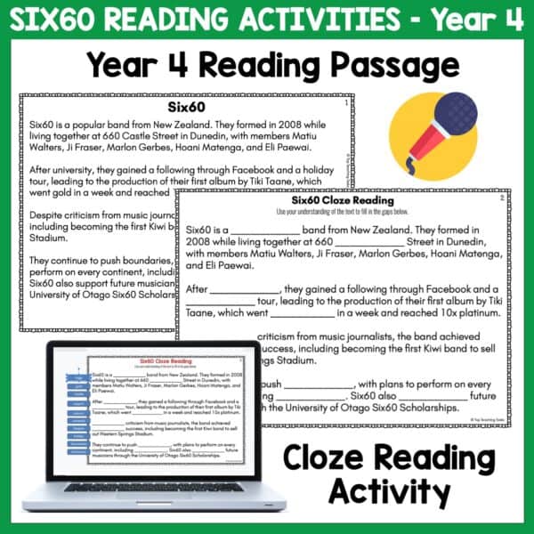 Six60 Reading activities b Six60 Reading activities b