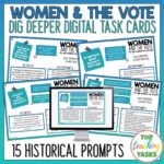 Women and the Vote Historical Prompt Digital Task Cards