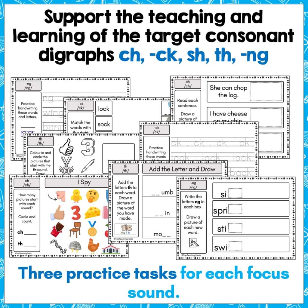 Phonics And Structured Literacy Activities - Consonant Digraphs - Top ...