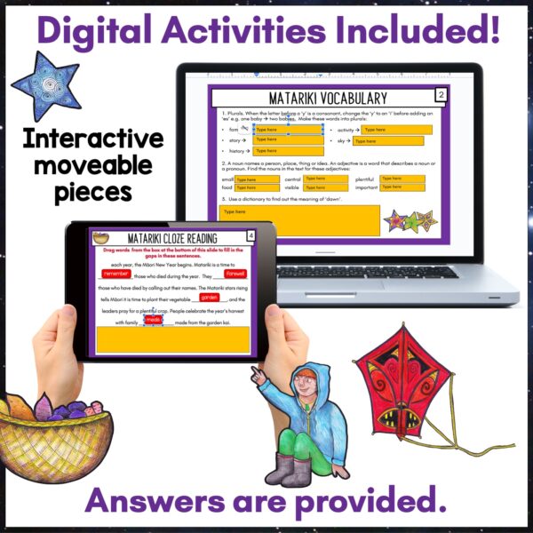 Matariki Reading Comprehension and Literacy Activities Year 2-4 Bundle c Matariki Reading Comprehension and Literacy Activities Year 2-4 Bundle c