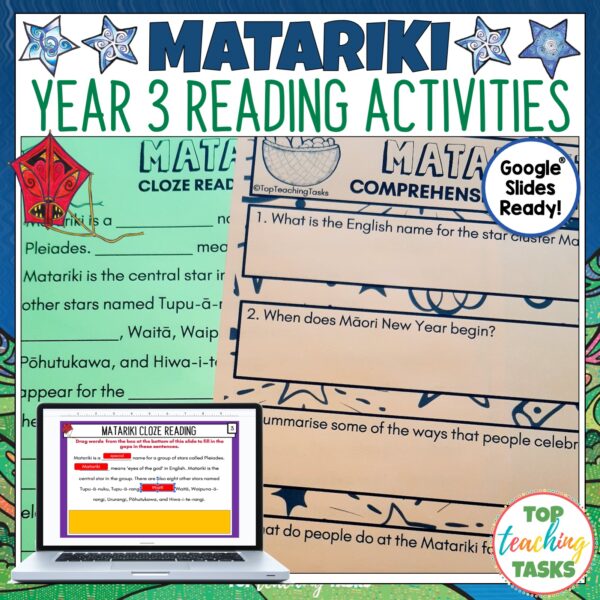 Matariki Reading Comprehension and Literacy Activities Year 3