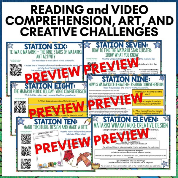 Matariki Stations activities b Matariki Stations activities b