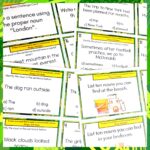 Nouns and Proper Nouns Task Cards Preview c