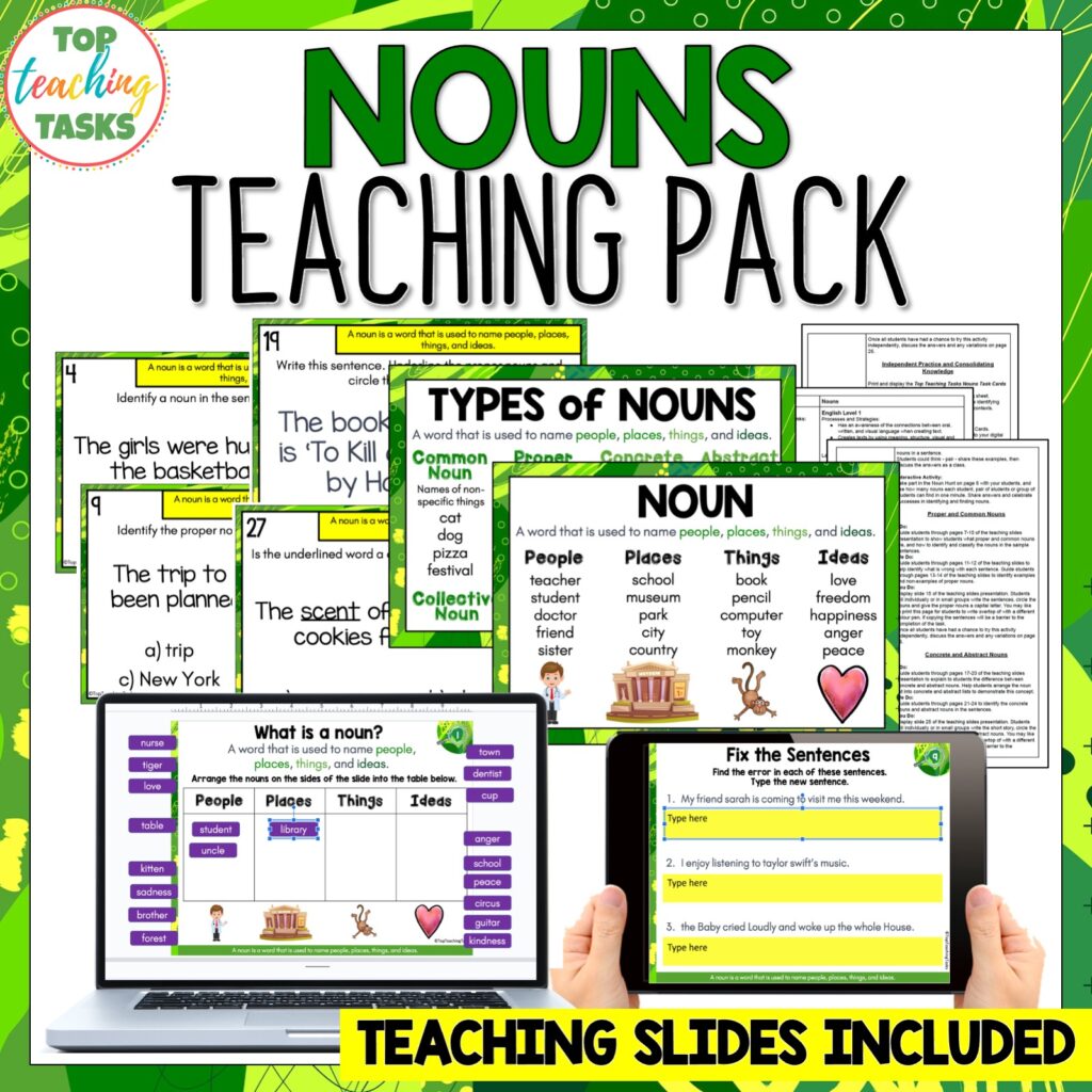 Nouns and Proper Nouns Teaching Pack | Grammar Print and Digital ...