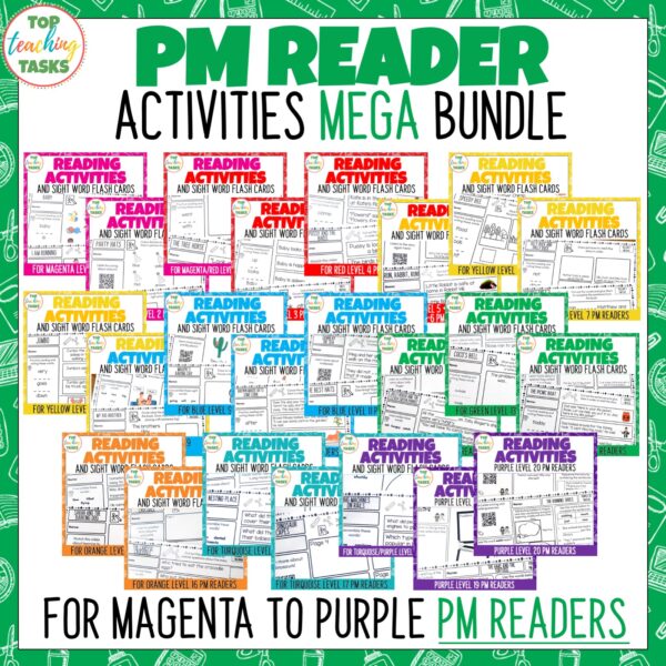 PM Readers Activities Bundle Magenta to Purple Level 1-20