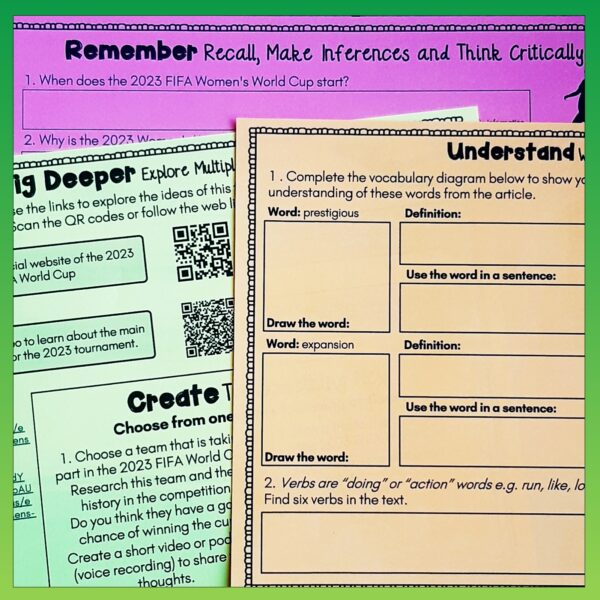 2023 FIFA World Cup Reading and Literacy Activities c 2023 FIFA World Cup Reading and Literacy Activities c