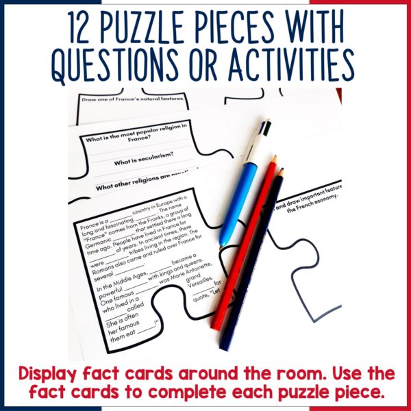 France Country Study Scavenger Puzzle b France Country Study Scavenger Puzzle b