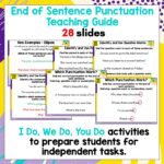 End of Sentence Punctuation Teacking Pack a