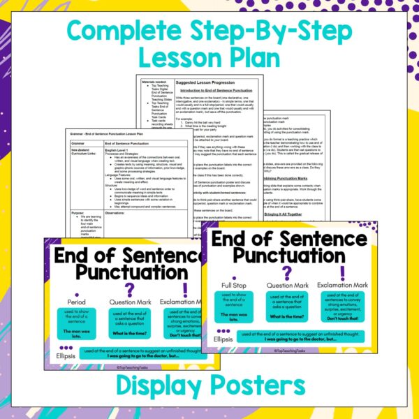 End of Sentence Punctuation Teacking Pack c End of Sentence Punctuation Teacking Pack c