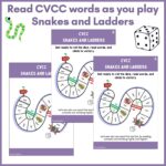 CVC CCVC and CVCC Snakes and Ladders c