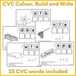 Colour, Build, Write - CVC b