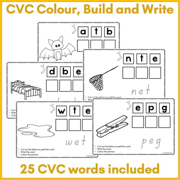 Colour, Build, Write - CVC b Colour, Build, Write - CVC b