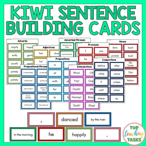 Kiwi Sentence Building Cards
