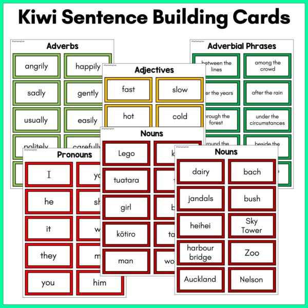 Kiwi Sentence Building Cards b Kiwi Sentence Building Cards b