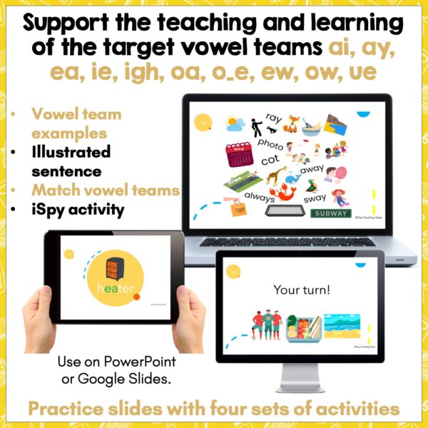 Vowel Teams Full Set teaching slides b Vowel Teams Full Set teaching slides b