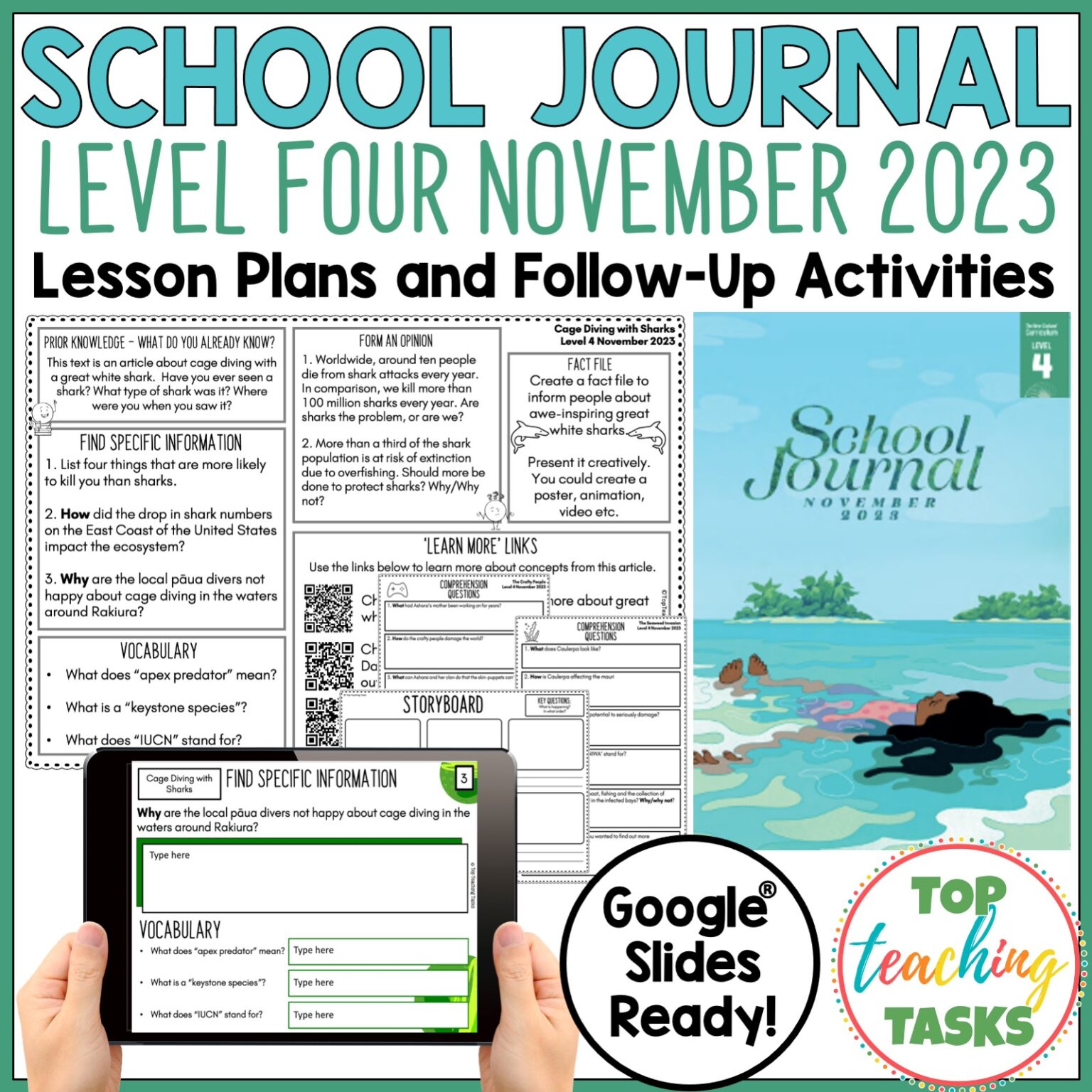 NZ School Journal Level 4 November 2023 Follow Up Activities - Top ...