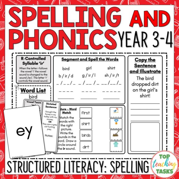Structured Literacy Spelling Phonics Year 3-4
