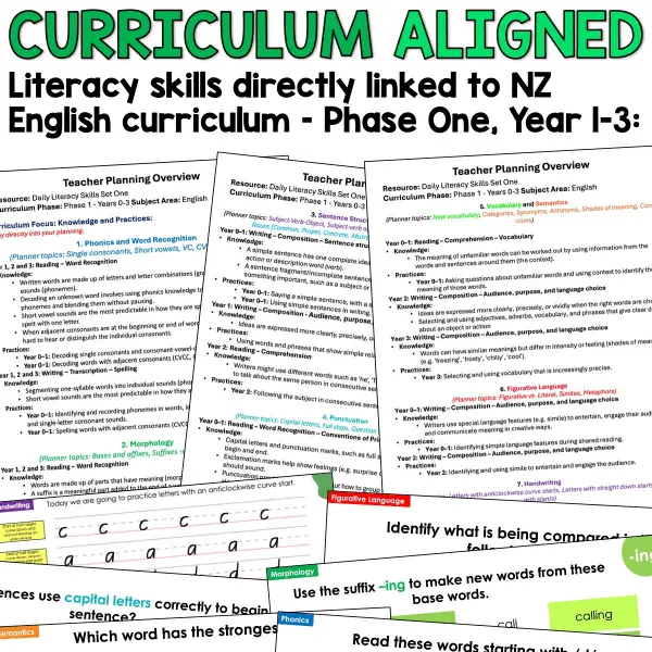 Daily Literacy Reviews 2.0 Year 1-3 Set One c Daily Literacy Reviews 2.0 Year 1-3 Set One c