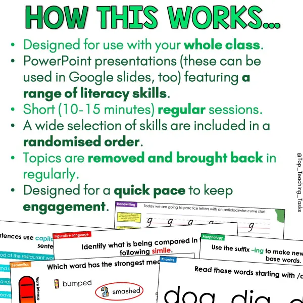 Daily Literacy Reviews 2.0 Year 1-3 Set One d Daily Literacy Reviews 2.0 Year 1-3 Set One d