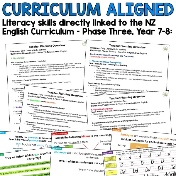 Daily Literacy Reviews 2.0 Year 4-6 Set One b Daily Literacy Reviews 2.0 Year 4-6 Set One b