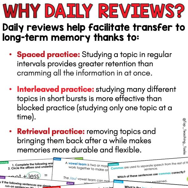 Daily Literacy Reviews 2.0 Year 4-6 Set One c Daily Literacy Reviews 2.0 Year 4-6 Set One c