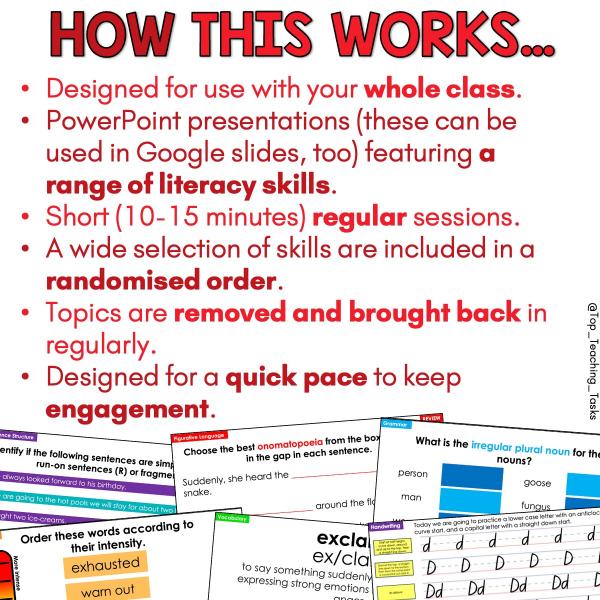 Daily Literacy Reviews 2.0 Year 4-6 Set One d Daily Literacy Reviews 2.0 Year 4-6 Set One d