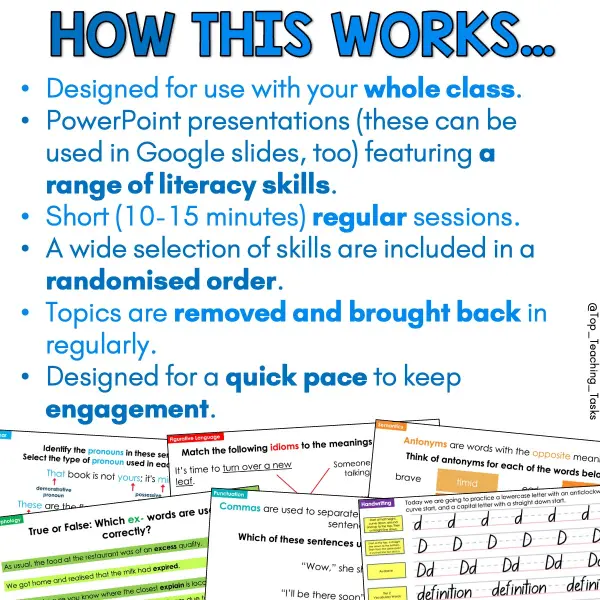 Daily Literacy Reviews 2.0 Year 4-6 Set One d Daily Literacy Reviews 2.0 Year 4-6 Set One d
