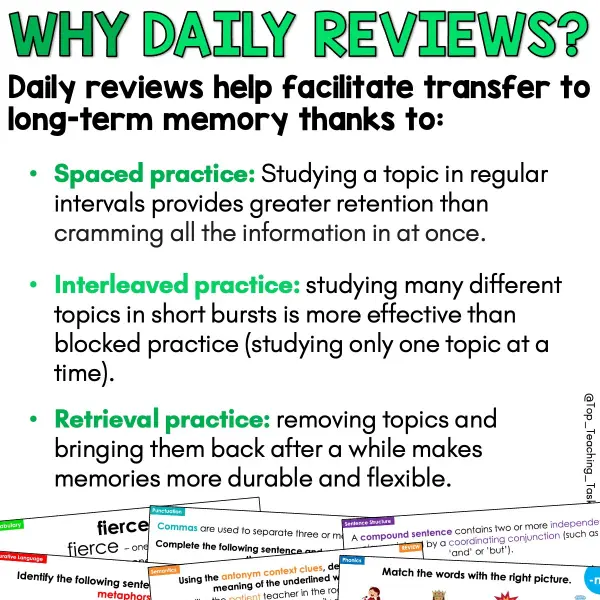 Daily Literacy Reviews 2.0 Year 1-3 Set Two b Daily Literacy Reviews 2.0 Year 1-3 Set Two b