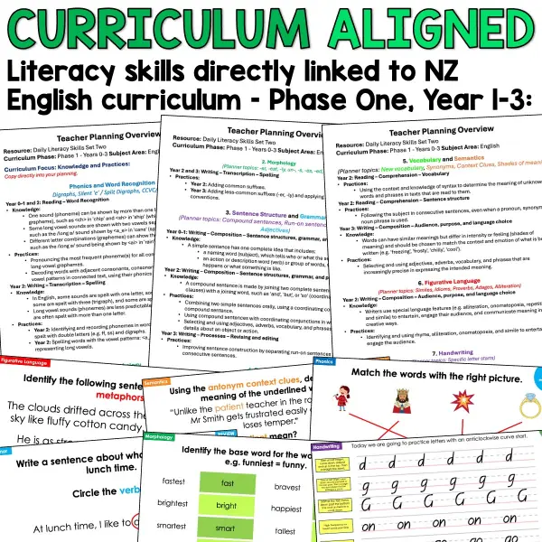 Daily Literacy Reviews 2.0 Year 1-3 Set Two c Daily Literacy Reviews 2.0 Year 1-3 Set Two c