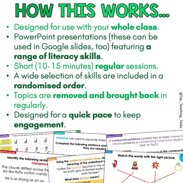 Daily Literacy Reviews 2.0 Year 1-3 Set Two d Daily Literacy Reviews 2.0 Year 1-3 Set Two d