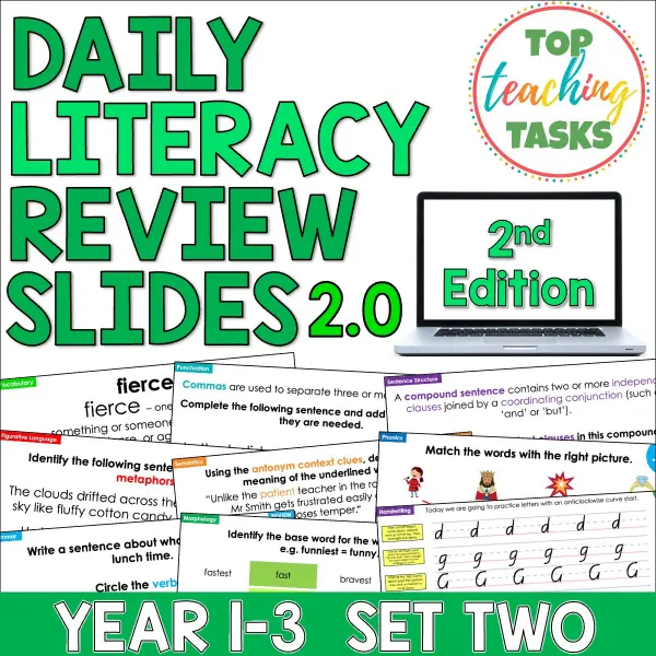 Daily Literacy Reviews 2.0 Year 1-3 Set Two