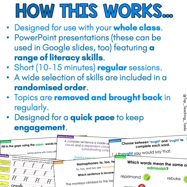 Daily Literacy Reviews 2.0 Year 4-6 Set Three d Daily Literacy Reviews 2.0 Year 4-6 Set Three d