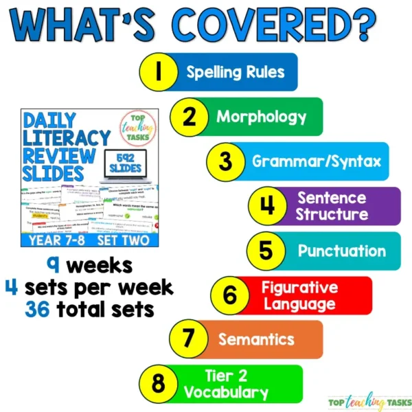 Daily Literacy Reviews Set 2 Year 7-8 a Daily Literacy Reviews Set 2 Year 7-8 a
