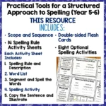 Structured Literacy Spelling Year 5-6 a