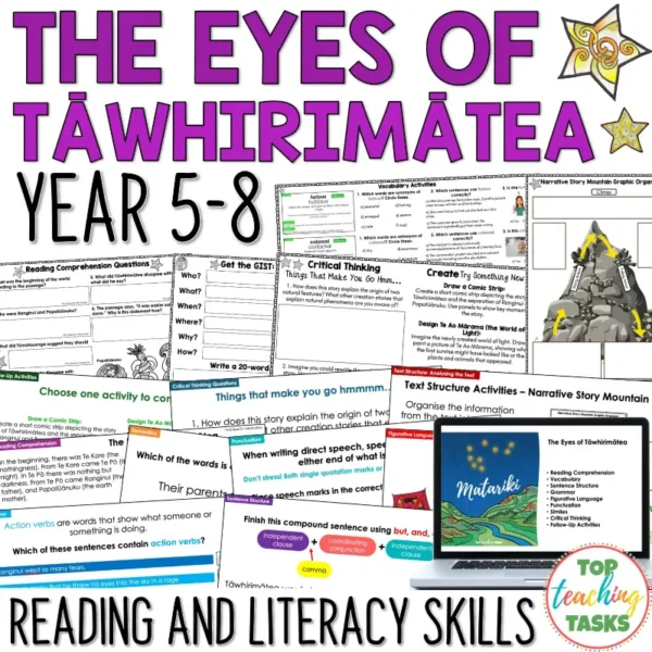 The Eyes of Tawhirimatea Reading and Literacy Activities Year 5-8