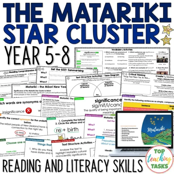 The Matariki Star Cluster Reading and Literacy Activities Year 5-8
