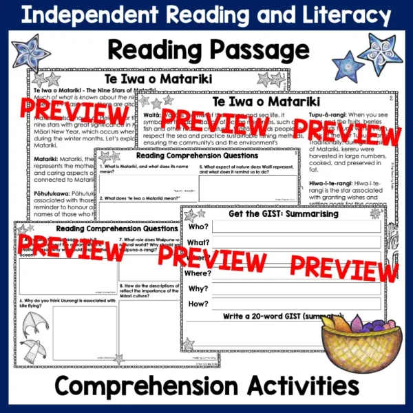 The Nine Stars of Matariki Year 5-8 b The Nine Stars of Matariki Year 5-8 b