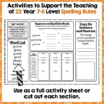 Phonics and Spelling Rules Activities Year 7-8 c