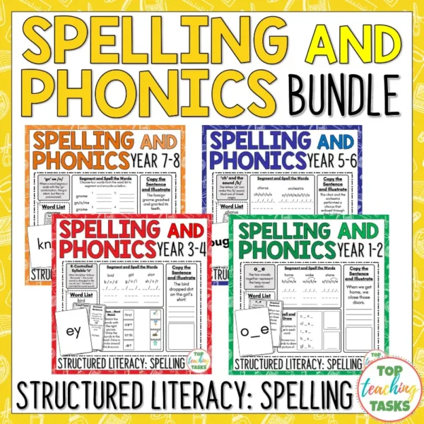 Phonics and Spelling Rules Bundle Year 1-8