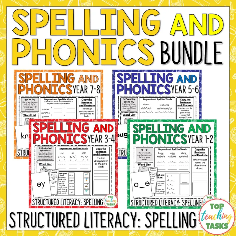 Phonics And Spelling Rules Bundle Year 1-8 - Structured Literacy 