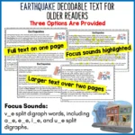 Decodable Reader - Earthquakes a