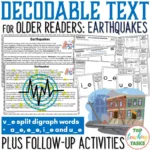 Earthquakes Decodable Text and Activities for Older Readers