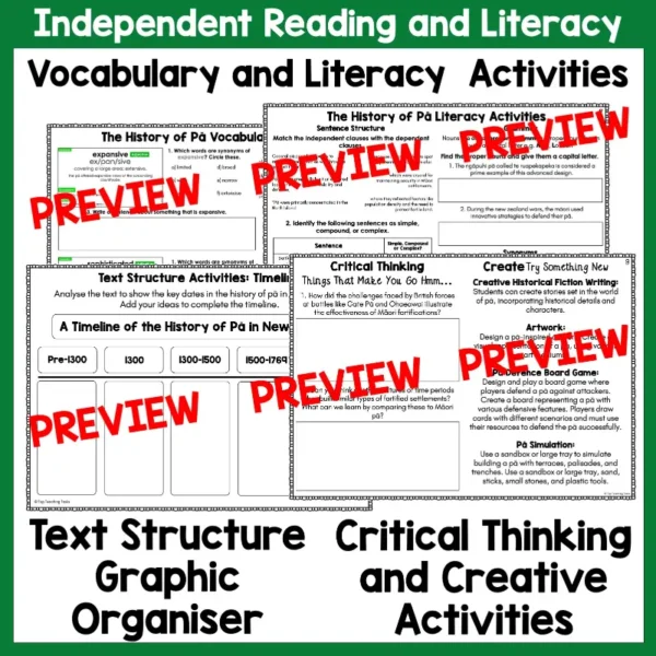 History of Pa Independent Literacy Activities b History of Pa Independent Literacy Activities b