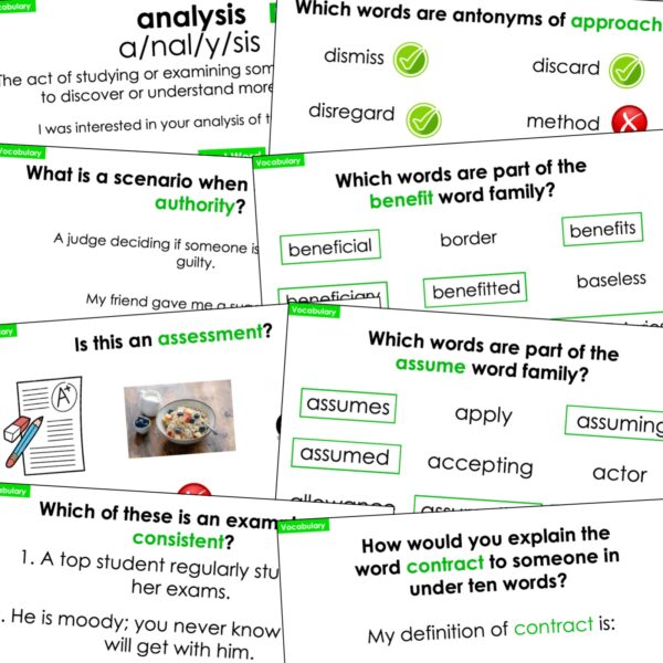 Tier 2 Vocabulary Explicit Teaching Slides Year 7 Set One d Tier 2 Vocabulary Explicit Teaching Slides Year 7 Set One d