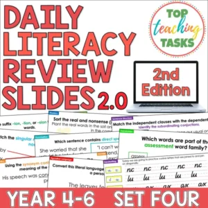 Daily Literacy Review For Year 4-6 Set 4 - Daily Language Practice 2nd Edition