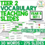 Tier 2 Vocabulary Explicit Teaching Slides Year 5 Set One