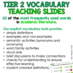 Tier 2 Vocabulary Explicit Teaching Slides Year 5 Set One a