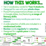 Tier 2 Vocabulary Explicit Teaching Slides Year 5 Set One b