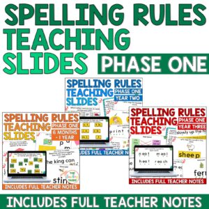 Structured Literacy Spelling Rules Slides – Phase One BUNDLE