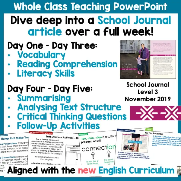 For the Ancestors SJ Level 3 Nov 2019 Whole Class Teaching a For the Ancestors SJ Level 3 Nov 2019 Whole Class Teaching a